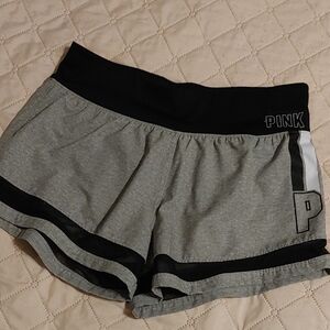 PINK Victoria's Secret Gray and Black Athletic Shorts Women's size Small NWOT